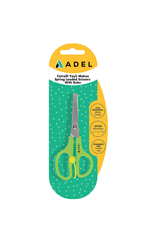 Adel Cetvelli Yaylı Makas 13cm