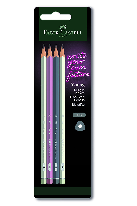 Faber-Castell Bls. Young Mercanlı Kk Hb Üçg 4lü (Fsc)