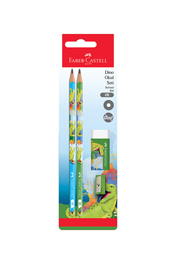 Faber Castell Dino Kurşun Kalem&Silgi&Kalemtıraş