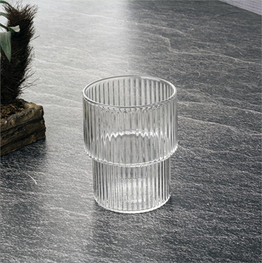 Tohana Cam Çizgili Bardak 280 cc