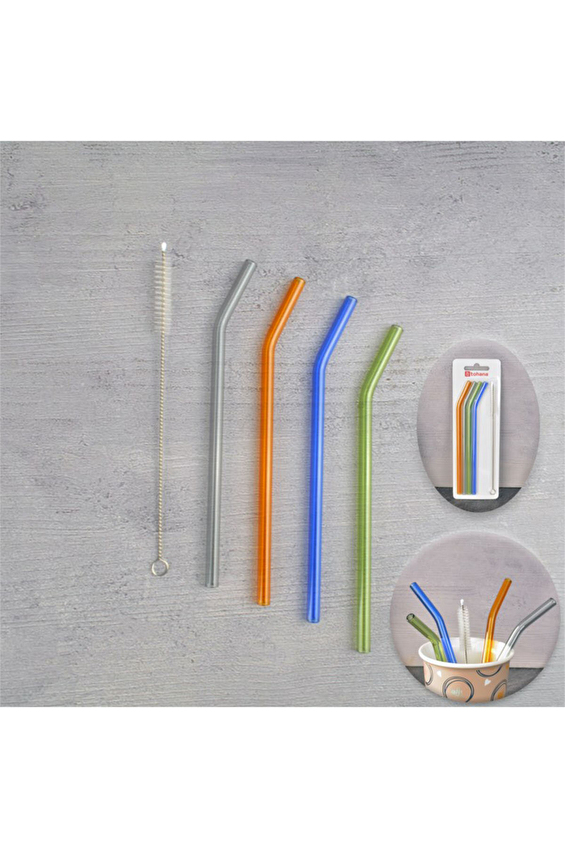 Tohana 4 Adet Renkli Cam Pipet Seti 20 cm