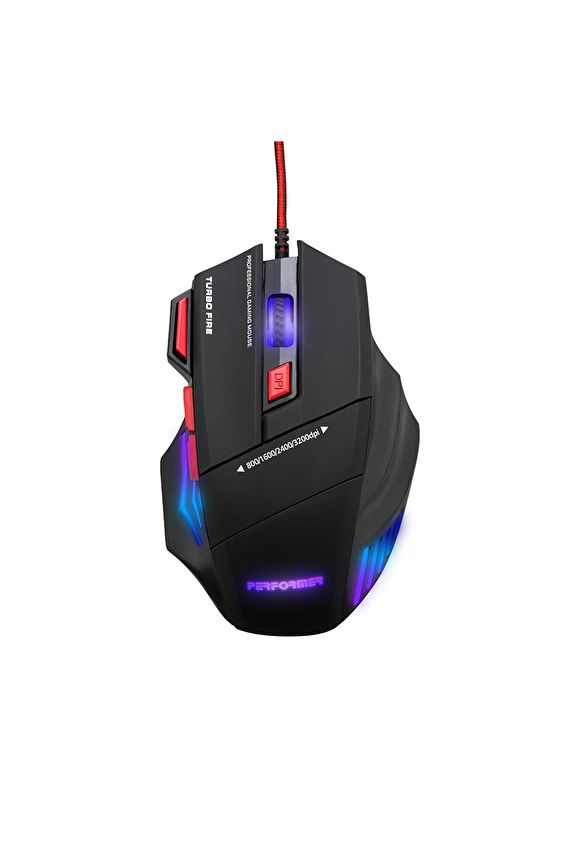 Polosmart PGM07 Gaming Mouse + Mouse Pad Kırmızı