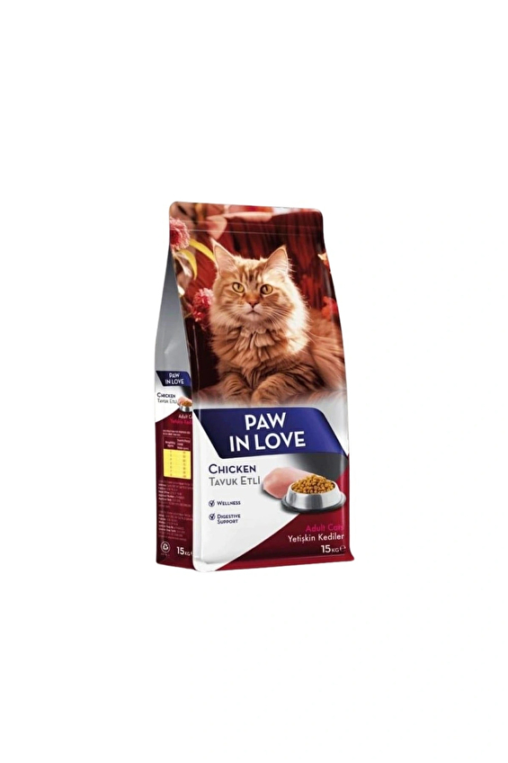 Paw In Love Yetişkin Kedi Kuru Mama Tavuklu 15 KG