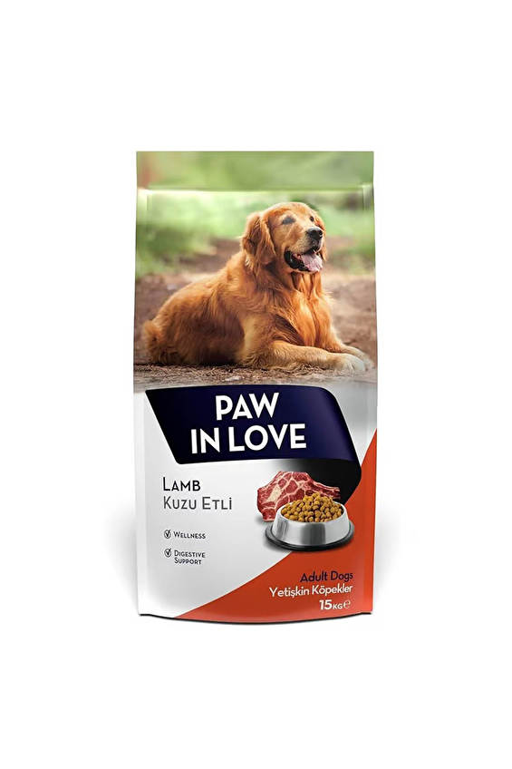 Paw In Love Yetişkin Köpek Kuru Mama Kuzulu 15 KG