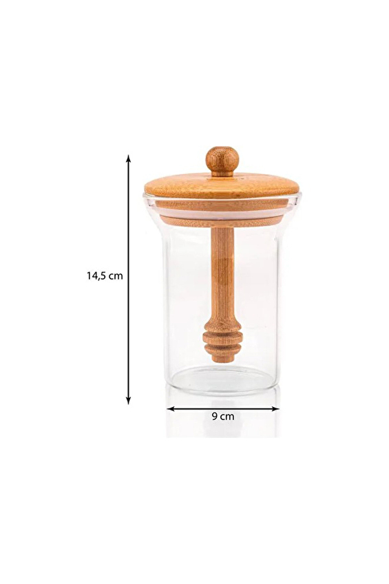 Bambum Bee Bal Kaşıklı Cam Saklama Kabı Bambum Bee Bal Kaşıklı Cam Saklama Kabı