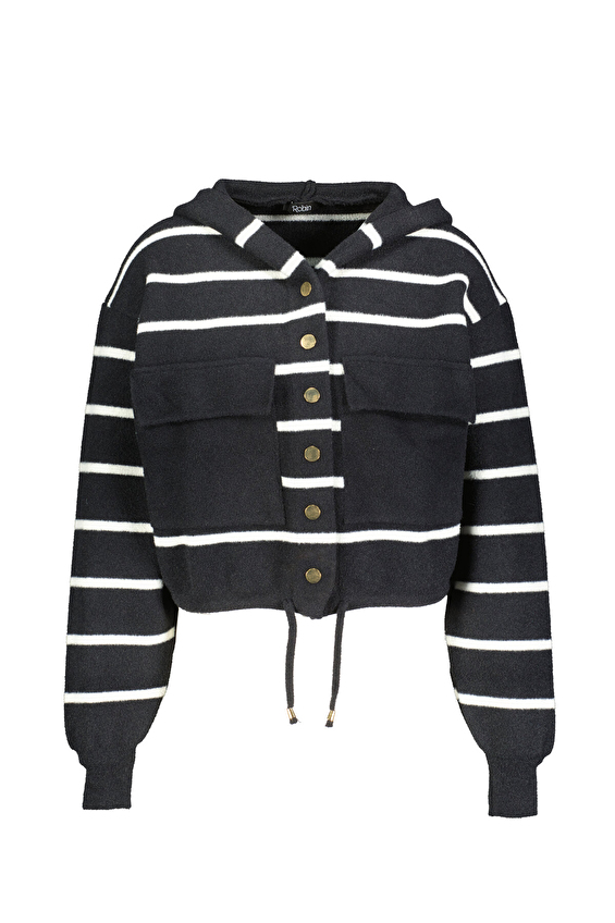 Robin Kadın Triko T94600 Siyah/ekru Robin Kadın Triko T94600 Siyah/ekru