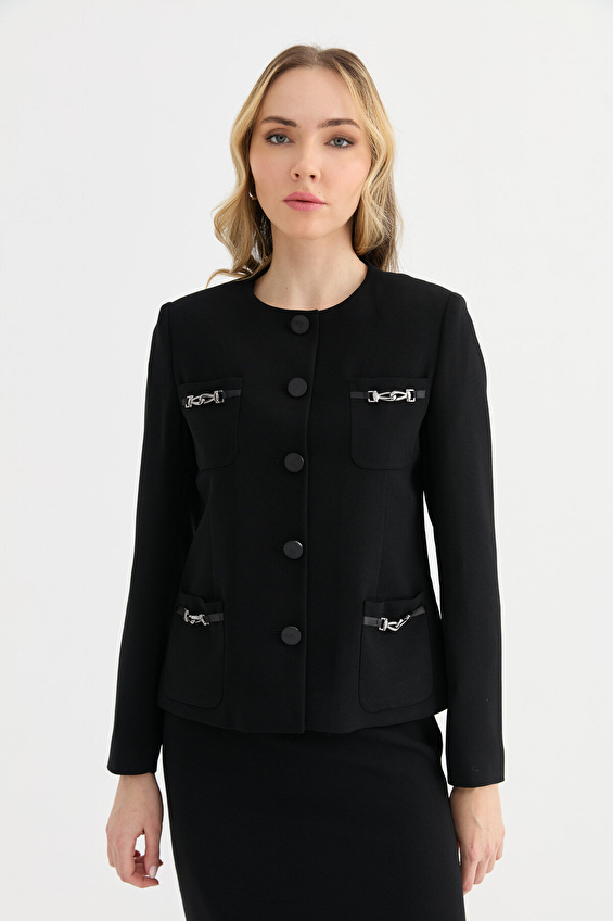 Selen Kadın Ceket 25YSL1450 Siyah Selen Kadın Ceket 25YSL1450 Siyah