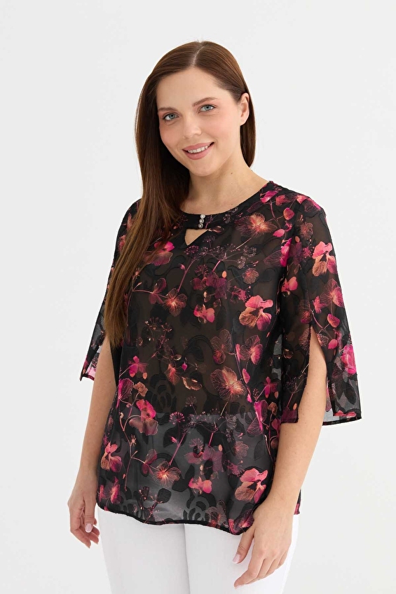 Selen Truvakar Kol O Yaka Fermuarsız Normal Fit Kadın Bluz 25YSL8141 Siyah Selen Truvakar Kol O Yaka Fermuarsız Normal Fit Kadın Bluz 25YSL8141 Siyah