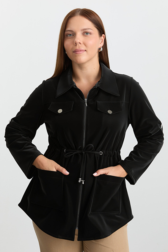 Selen Kadın Trençkot 25KSL9512 Siyah Selen Kadın Trençkot 25KSL9512 Siyah