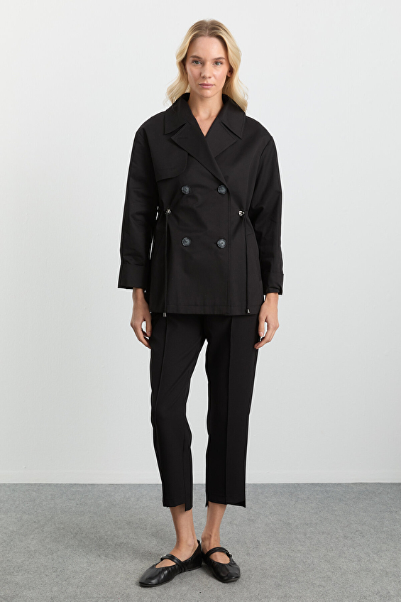 Selen Kadın Trençkot 25KSL9520 Siyah Selen Kadın Trençkot 25KSL9520 Siyah