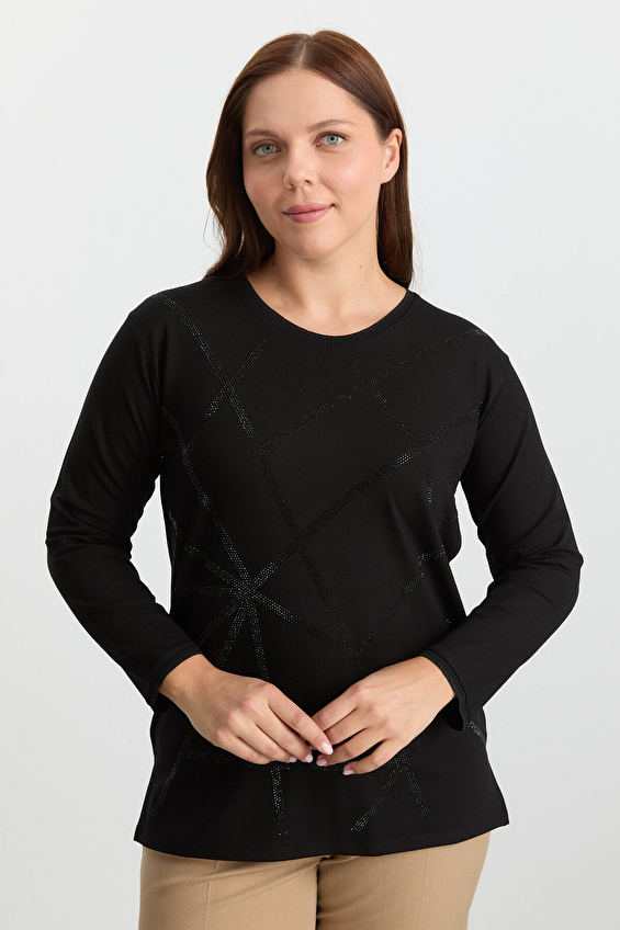 Selen Kadın Bluz 25KSL8211 Siyah Selen Kadın Bluz 25KSL8211 Siyah