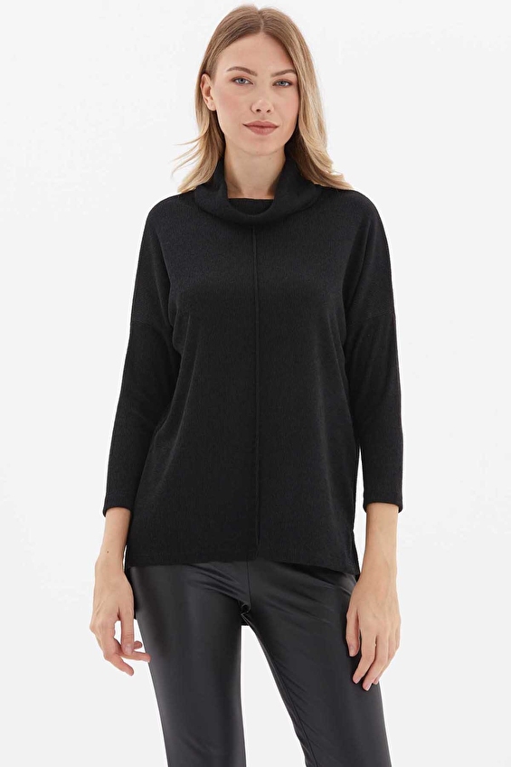 Selen Kadın Bluz 25KSL8252 Siyah Selen Kadın Bluz 25KSL8252 Siyah