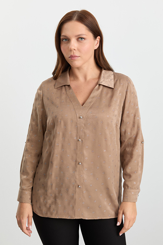 Selen Kadın Bluz 25KSL8289 Camel Selen Kadın Bluz 25KSL8289 Camel