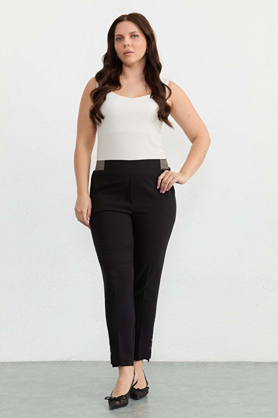 Selen Dar Paça Fermuarsız Normal Bel Normal Fit Kadın Pantolon 26YSL5572 Siyah Selen Dar Paça Fermuarsız Normal Bel Normal Fit Kadın Pantolon 26YSL5572 Siyah