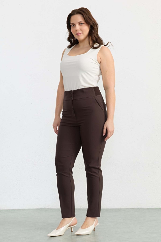 Selen Boru Paça Fermuarlı Normal Bel Normal Fit Kadın Pantolon 26YSL5566 Kahverengi Selen Boru Paça Fermuarlı Normal Bel Normal Fit Kadın Pantolon 26YSL5566 Kahverengi