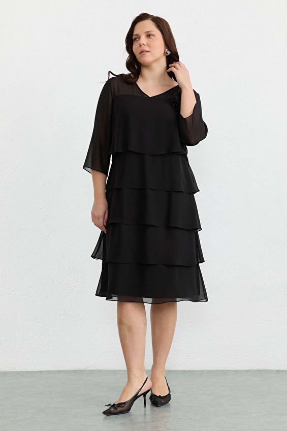 Selen Truvakar Kol V Yaka Fermuarlı Normal Fit Kadın Elbise 26YSL7829 Siyah Selen Truvakar Kol V Yaka Fermuarlı Normal Fit Kadın Elbise 26YSL7829 Siyah