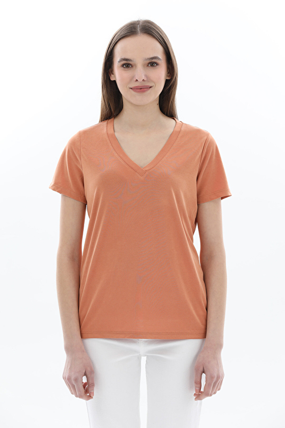 CREW UP Kadın Bluz 2614BS252144 Turuncu CREW UP Kadın Bluz 2614BS252144 Turuncu