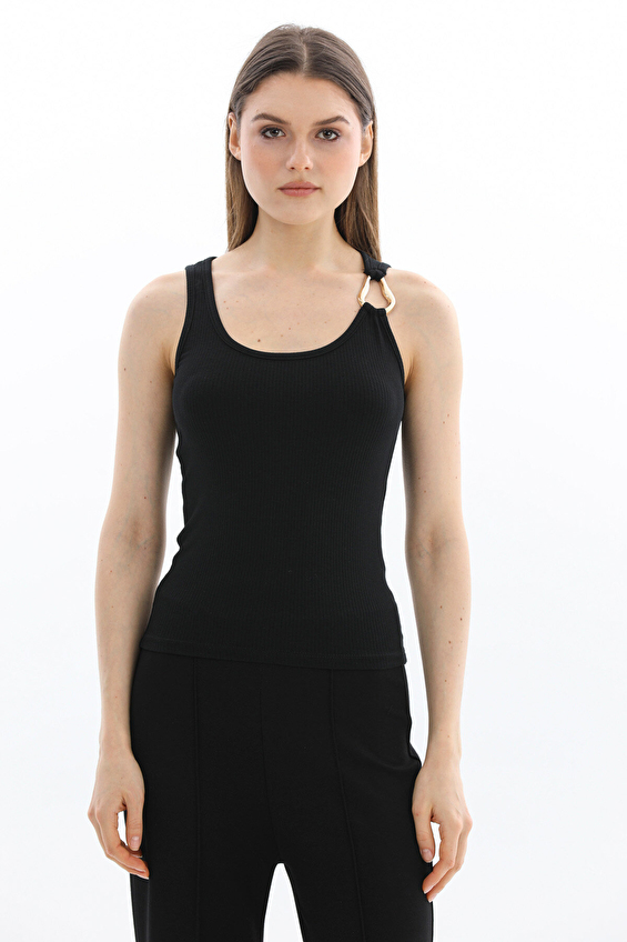 Crew Up Slim Fit U Yaka Kadın Atlet 2614BS121183 Siyah Crew Up Slim Fit U Yaka Kadın Atlet 2614BS121183 Siyah