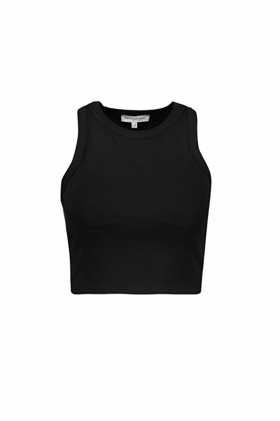 First Company Bisiklet Yaka Crop Fit Kadın Atlet 2614KS121701 Siyah First Company Bisiklet Yaka Crop Fit Kadın Atlet 2614KS121701 Siyah