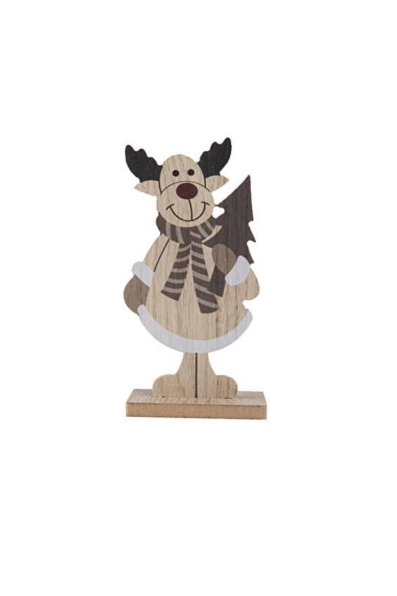 EQ Deco Ahşap Geyik Süs 11x5x21 cm