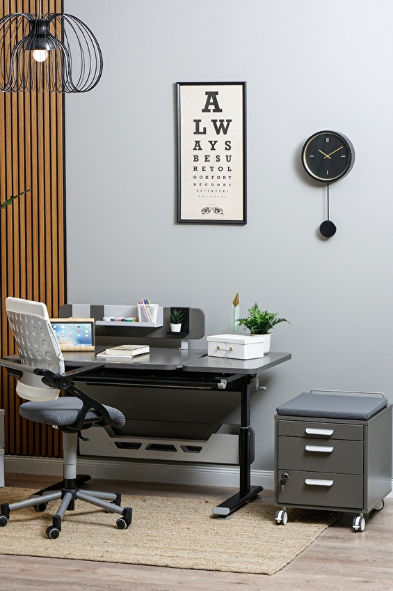 Creo Mobili Vega Delux Çalışma Masası Takımı Antrasit Gri Vgdel Creo Mobili Vega Delux Çalışma Masası Takımı Antrasit Gri Vgdel