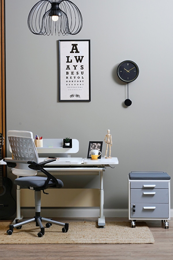 Creo Mobili Vega Delux Çalışma Masası Takımı Beyaz Gri Vgdel 2 Creo Mobili Vega Delux Çalışma Masası Takımı Beyaz Gri Vgdel 2