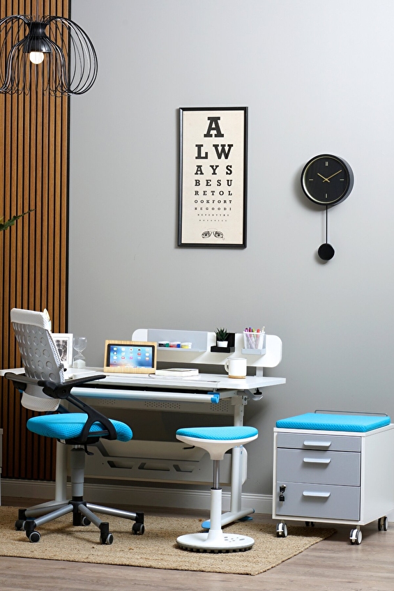 Creo Mobili Vega Premium Çalışma Masası Takımı Beyaz Mavi Vgpre 2 Creo Mobili Vega Premium Çalışma Masası Takımı Beyaz Mavi Vgpre 2