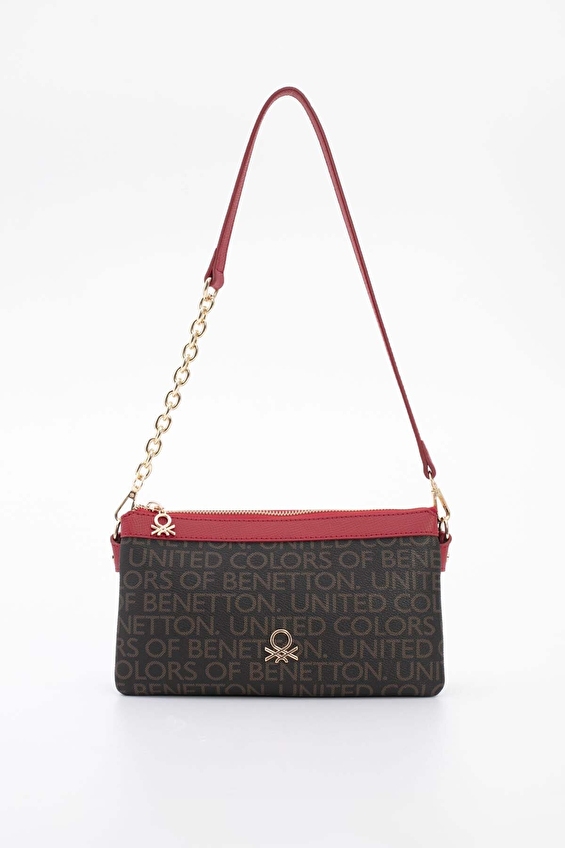 United Colors Of Benetton Kadın Kol Çantası BNT_1795 Kahverengi/kırmızı United Colors Of Benetton Kadın Kol Çantası BNT_1795 Kahverengi/kırmızı