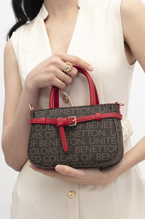 United Colors Of Benetton Kadın El Çantası BNT_1858 Kahverengi/kırmızı United Colors Of Benetton Kadın El Çantası BNT_1858 Kahverengi/kırmızı