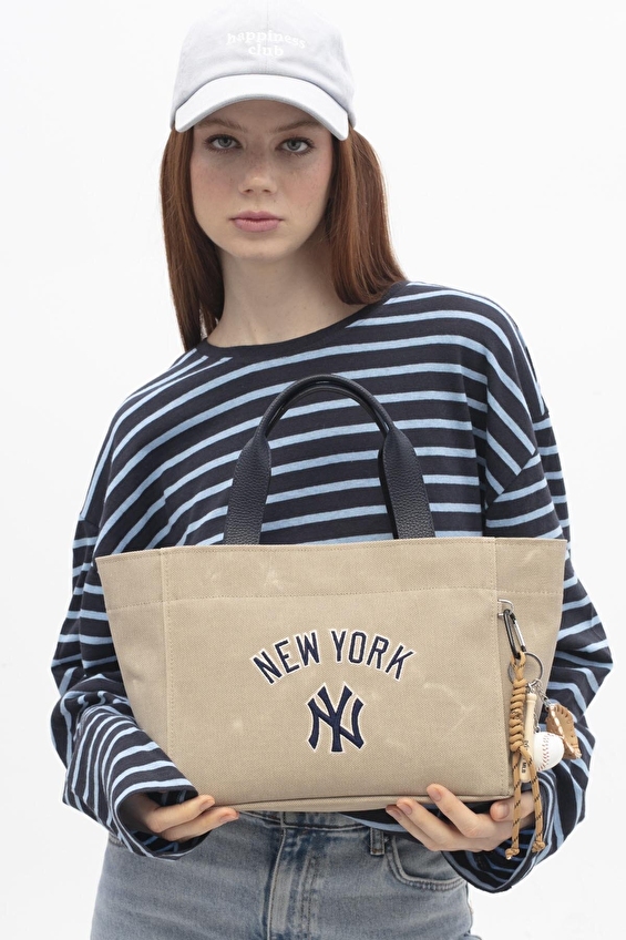 New York Yankees Kadın Kol Çantası MLB_001 Kum/lacivert