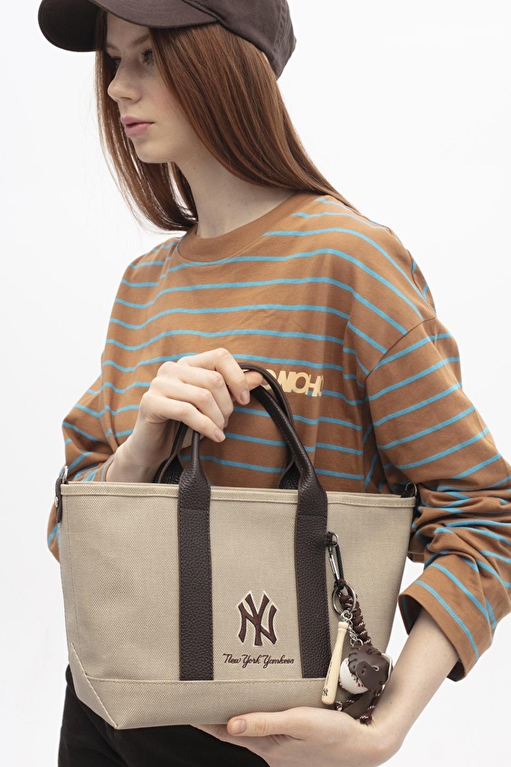 New York Yankees Kadın Çapraz Çanta MLB_009 Kum/kahverengi