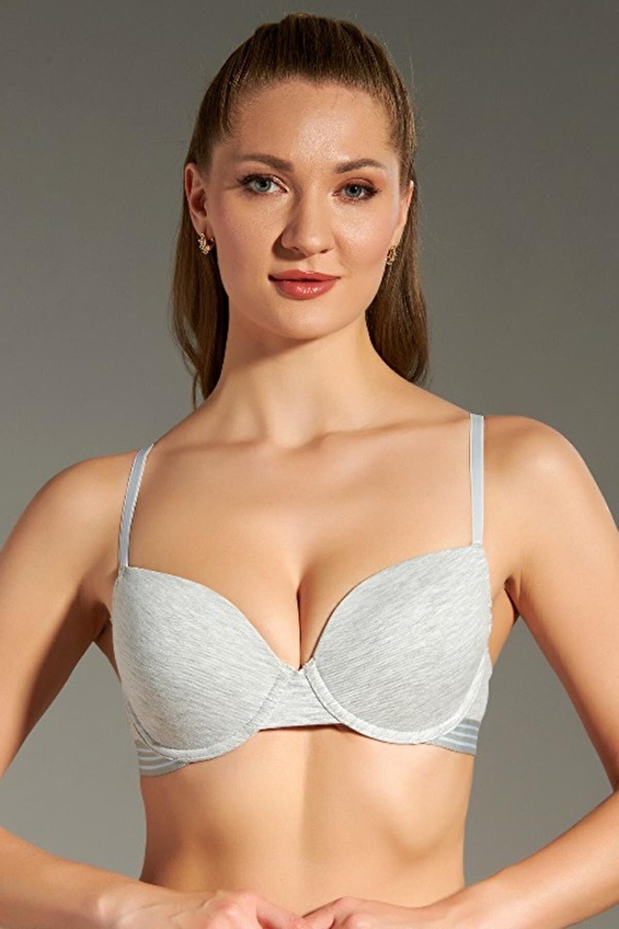 New Bra Kadın Desteksiz Sütyen 8133 G MLNJ Gri melanj New Bra Kadın Desteksiz Sütyen 8133 G MLNJ Gri melanj