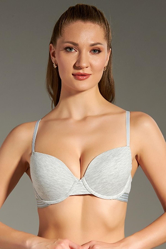 New Bra Kadın Desteksiz Sütyen 8133 G MLNJ Gri melanj New Bra Kadın Desteksiz Sütyen 8133 G MLNJ Gri melanj