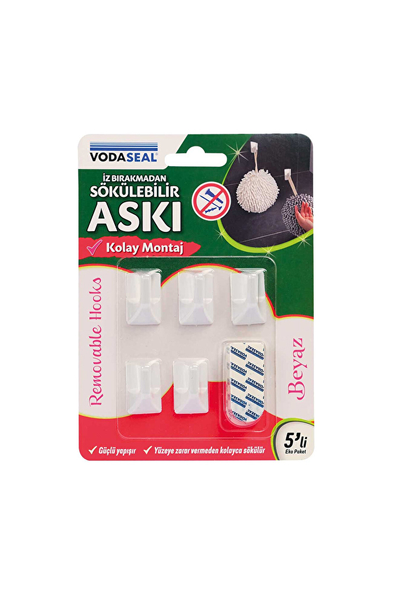 Vodaseal Sökülebilir Askı 5'li Beyaz
