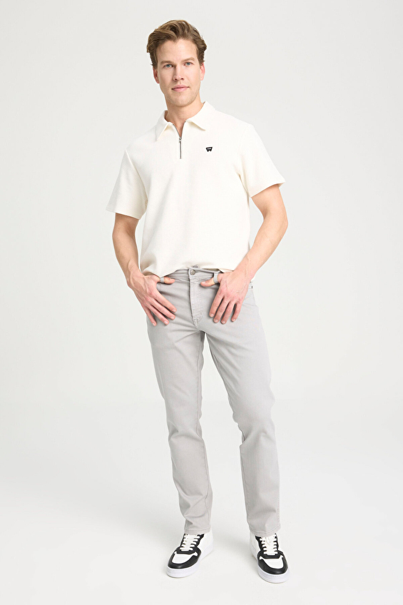 Wrangler Slim Fit Dar Paça Normal Bel Erkek Pantolon W12S004035 Gri Wrangler Slim Fit Dar Paça Normal Bel Erkek Pantolon W12S004035 Gri
