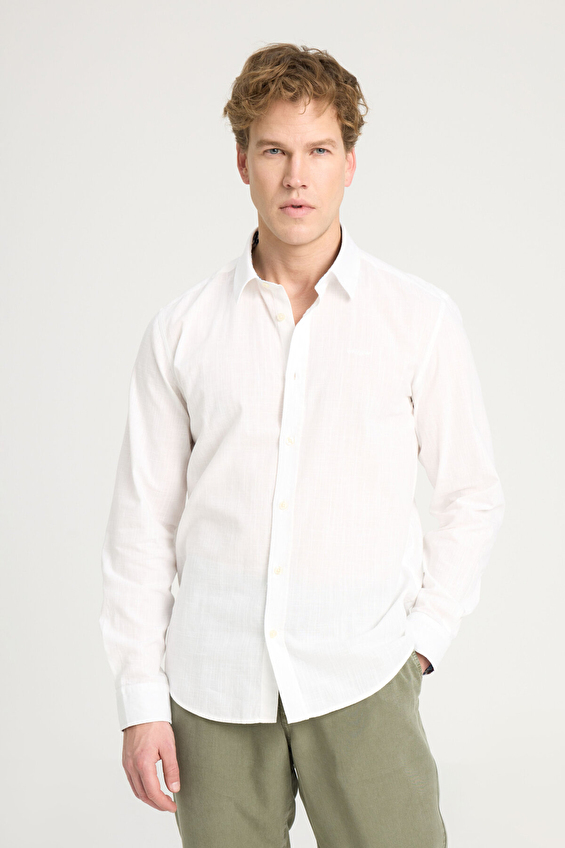 Wrangler Regular Fit Erkek Gömlek W221085102 Kırık beyaz Wrangler Regular Fit Erkek Gömlek W221085102 Kırık beyaz