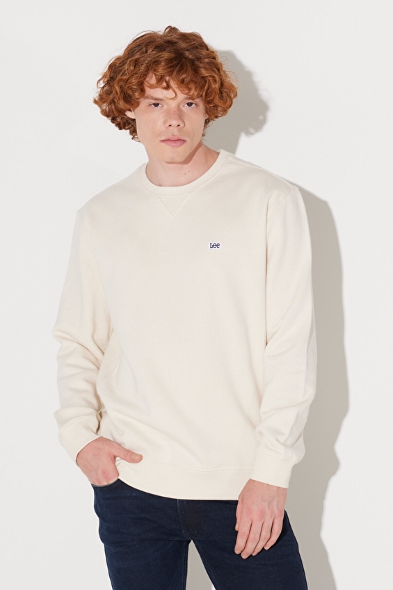 Lee Regular Fit Bisiklet Yaka Erkek Sweatshirt L81IRY102 Kırık beyaz Lee Regular Fit Bisiklet Yaka Erkek Sweatshirt L81IRY102 Kırık beyaz