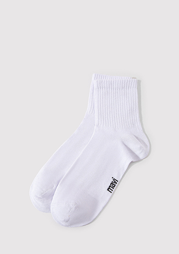 Mavi Erkek Soket Çorap M092625 620 BYZ Beyaz Mavi Erkek Soket Çorap M092625 620 BYZ Beyaz