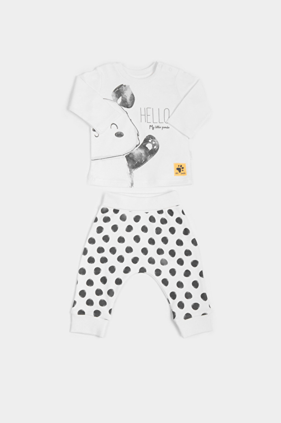 Kitikate Bebek Organik Takım S03072 Ekru Kitikate Bebek Organik Takım S03072 Ekru