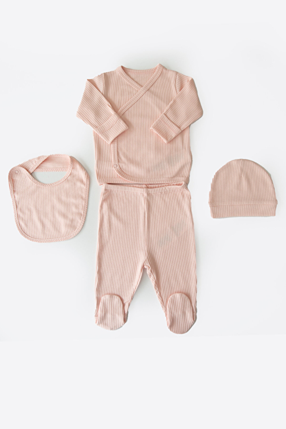 Kitikate Bebek Organik Set 4'lü S99891 Pembe Kitikate Bebek Organik Set 4'lü S99891 Pembe