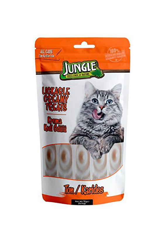 Jungle Kedi Krema Ton ve Karidesli Ödül Maması 5x14 g