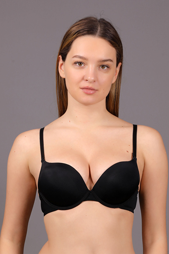 New Bra Kadın Çift Destekli Sütyen 7030 SYH Siyah New Bra Kadın Çift Destekli Sütyen 7030 SYH Siyah