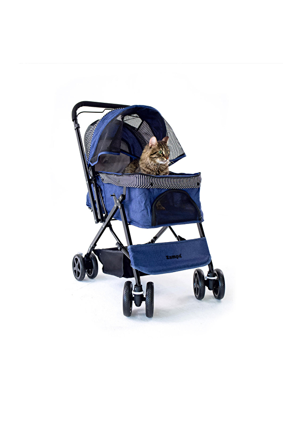 Zampa Nova Kedi & Köpek Arabası Lacivert, 52x76.5x95cm BL08-N Zampa Nova Kedi & Köpek Arabası Lacivert, 52x76.5x95cm BL08-N