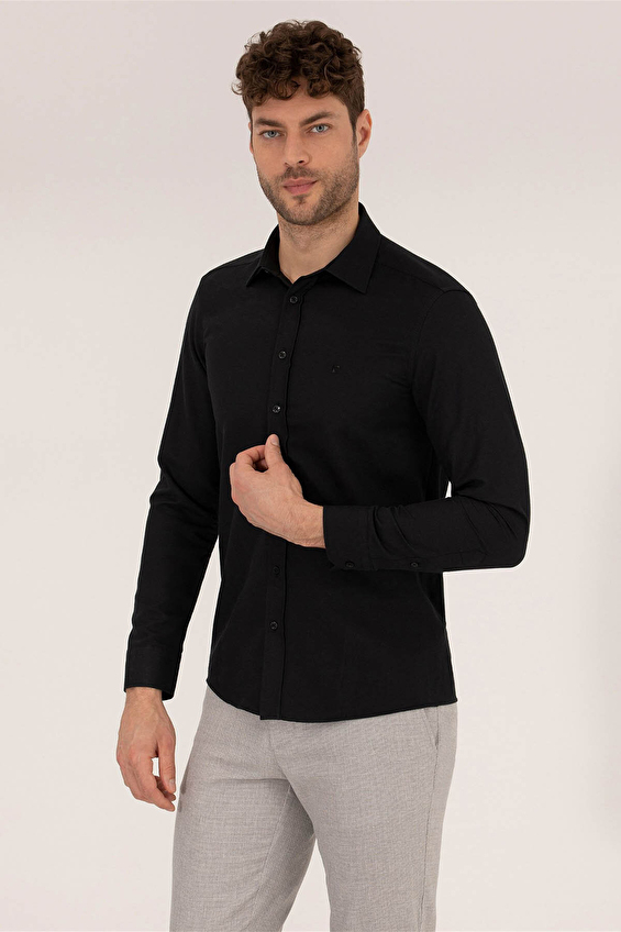 Pierre Cardin Erkek Gömlek 1623168 Siyah Pierre Cardin Erkek Gömlek 1623168 Siyah