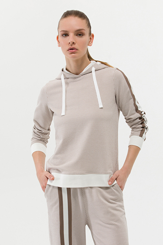 Pierre Cardin Kapüşonlu Kadın Sweatshirt 1573399 VR071 Bej Pierre Cardin Kapüşonlu Kadın Sweatshirt 1573399 VR071 Bej