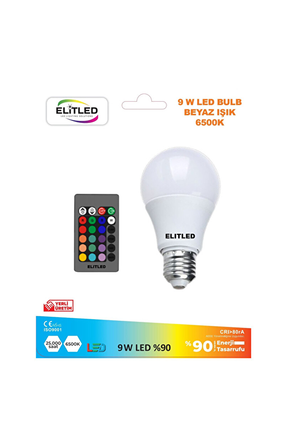 Elitled Rgb Kumandalı Renkli Ampul