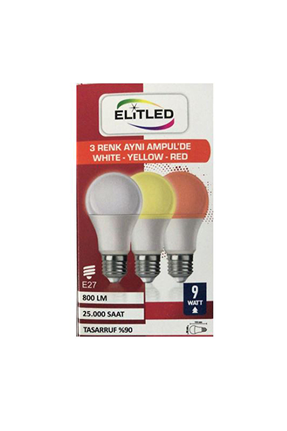 Elitled 3in1 Led Ampul 800 Lümen