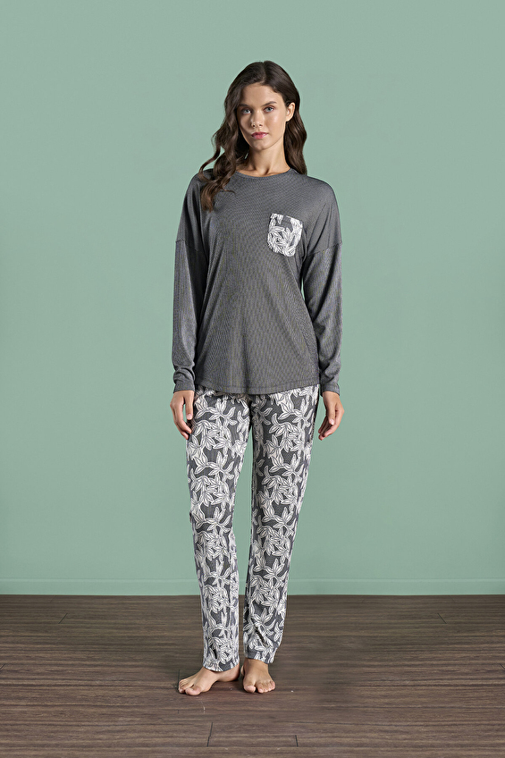 Pijadore Kadın Pijama Takımı 1974 SYH Siyah Pijadore Kadın Pijama Takımı 1974 SYH Siyah