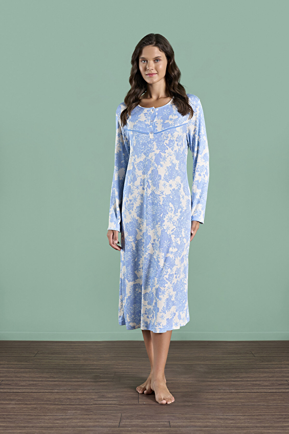 Pijadore Kadın Gecelik Takım 1980 Mavi Pijadore Kadın Gecelik Takım 1980 Mavi