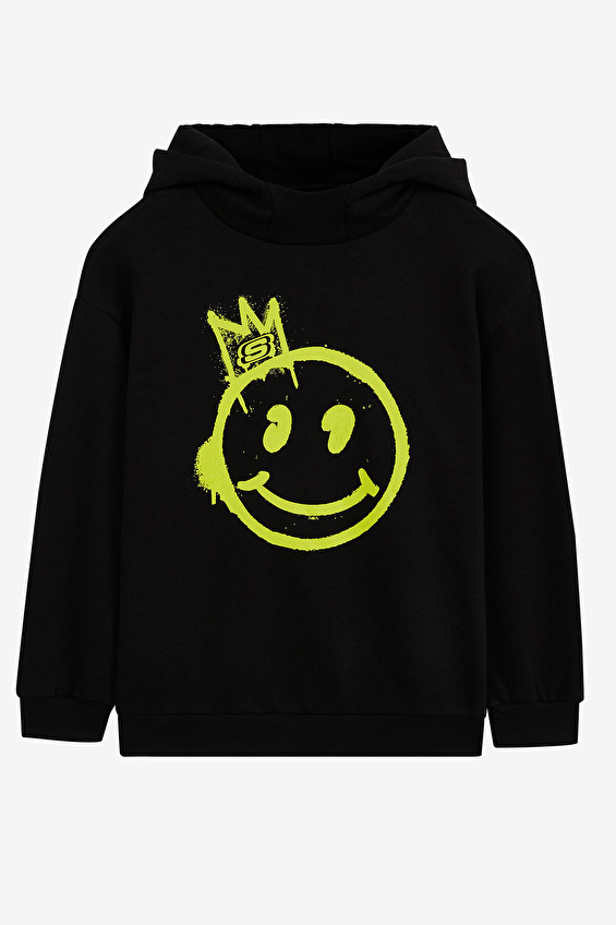 Skechers Erkek Çocuk Sweatshirt SK232184 001 Siyah Skechers Erkek Çocuk Sweatshirt SK232184 001 Siyah